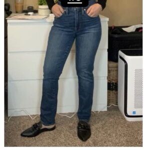 JCrew high rise slim straight jeans